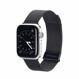 DUX DUCIS Milanese magnetický remienok z nehrdzavejúcej ocele pre Apple Watch 42/44/45 mm čierny