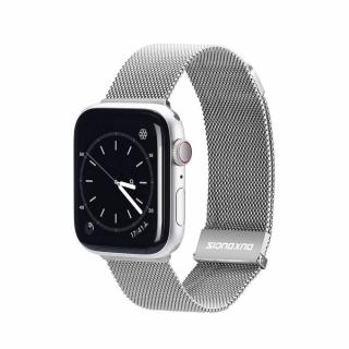 DUX DUCIS Milanese magnetický remienok z nehrdzavejúcej ocele pre Apple Watch 42/44/45 mm strieborný