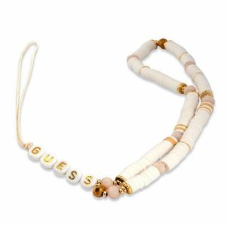 Guess remienok GUSTPEARW biely Heishi Beads