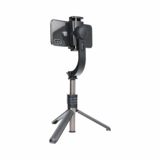 Kombinovaná selfie tyč so statívom a diaľkovým ovládaním bluetooth GIMBAL STABILIZER čierna SSTR-L08