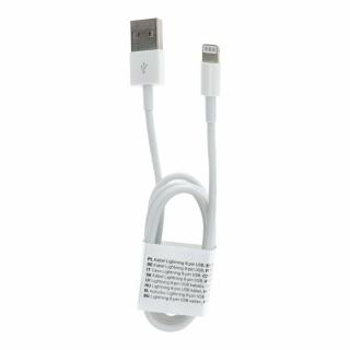Nabíjací USB kábel pro iPhone Lightning 8-pin, 1m, biely (C601)