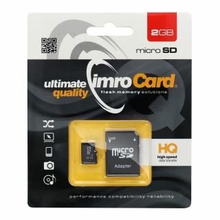 Pamäťová karta IMRO microSD 2 GB + adaptér SD (Blister)