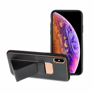 Puzdro LEATHER Kickstand pre IPHONE X čierne