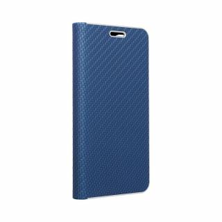 Puzdro LUNA Book Carbon pre iPhone 7 / 8 / SE 2020 / SE 2022 modré