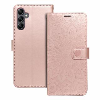 Puzdro MEZZO Book pre SAMSUNG A14 4G / A14 5G mandala - ružovo zlaté