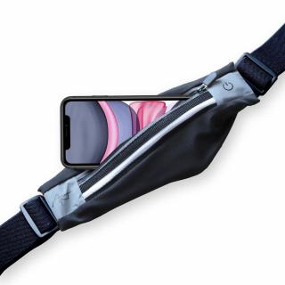 Športové opaskové puzdro na mobil so svetlom ART APS-01B čierne