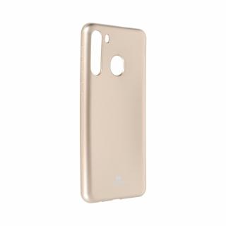 Štýlový kryt Jelly Case Mercury pre Samsung Galaxy A21 zlatý