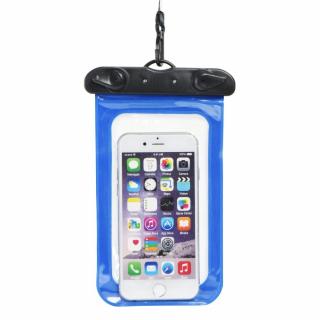 Vodotesné puzdro na mobilný telefón s plastovým uzáverom - modré