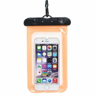Vodotesné puzdro na mobilný telefón s plastovým uzáverom - oranžové