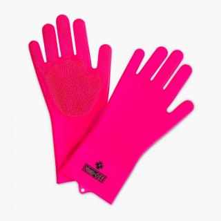 Rukavice MUC-OFF Deep Scrubber Gloves Pink Veľkosť: M