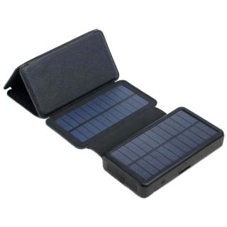 Solárny panel 9W s powerbankou 20000mAh (74Wh), výstup: USB 2x 5V, 2A
