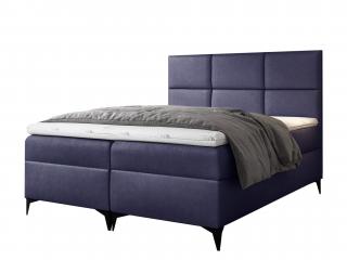 Čalúnená boxspring posteľ FAVA s vrchným matracom - fialová Fancy Rozmer: 140x200