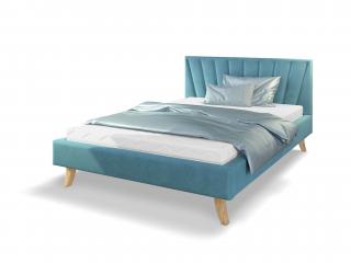 Čalúnená jednolôžková posteľ 120x200 Heaven - modrá
