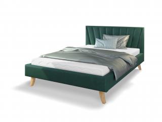 Čalúnená jednolôžková posteľ 120x200 Heaven - zelená