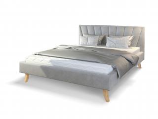 Čalúnená manželská posteľ Heaven - sivá Rozmer: 160x200
