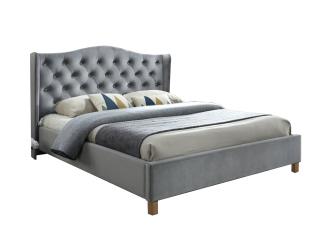 Manželská posteľ s roštom Aspen Velvet - sivá Rozmer: 160x200