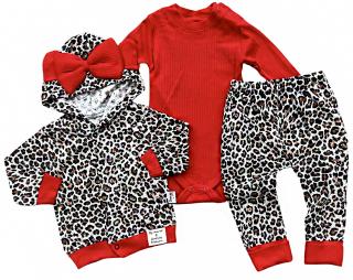 3dielny detský set pre bábätká- Leopard veľkosť: 62 (2-4m)