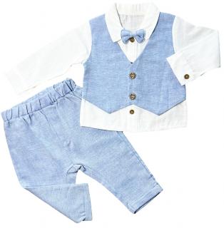 3dielny set pre bábätká-Elegant, modrý veľkosť: 86-92
