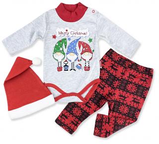 3dielny set pre bábätká - Vianoce, Škriatkovia veľkosť: 80 (9-12m)