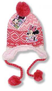 Detská zimná čiapka - Minnie Mouse, ružová veľkosť: 52
