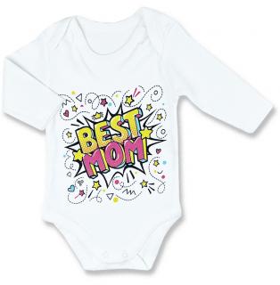 Detské body - Best Mom graffiti veľkosť: 56 (0-2m)