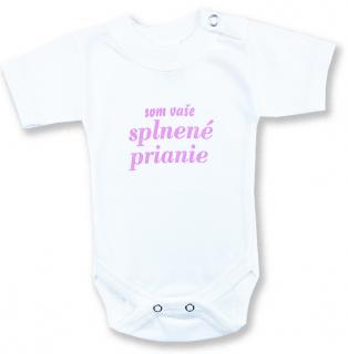 Detské body, krátky rukáv- Splnené prianie veľkosť: 92 (18-24m)