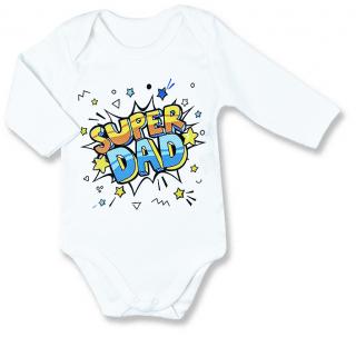 Detské body - Super Dad graffiti veľkosť: 56 (0-2m)