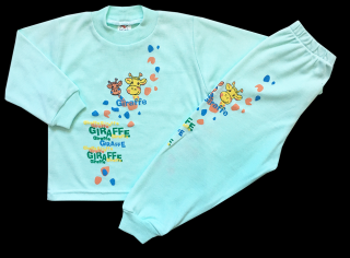 Detské pyžamo –  Giraffe, zelené veľkosť: 116 (6rokov)