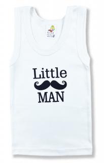 Detské tričko - Little Man, biele veľkosť: 104 (4roky)