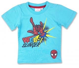 Detské tričko na krátky rukáv - Spiderman, tyrkysové veľkosť: 104 (4roky)