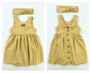 Dievčenské letné šaty - Regina, smotanové veľkosť: 104 (4roky)