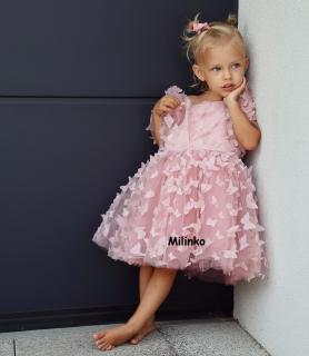 Dolly slávnostné šaty- Butterfly veľkosť: 92 (18-24m)