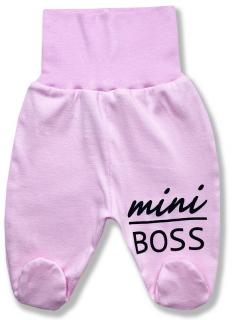 Kojenecké polodupačky - Mini Boss, ružové veľkosť: 62 (2-4m)