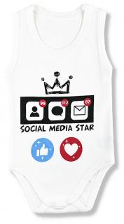 Kojenecké tielkové body - Social Media Star veľkosť: 80 (9-12m)