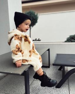 (oblečenie s MALOU VADOU)Teplý zimný 2dielny set unisex- Bear Exclusive, krémový veľkosť: 80 (9-12m)