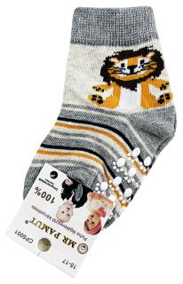 Protišmykové ponožky pre bábätká- Lion veľkosť: 15-17