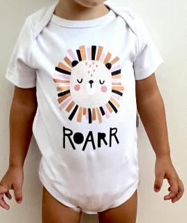 Unikátne detské body na krátky rukáv- ROAR veľkosť: 92 (18-24m)