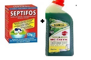 Septifos 1,2 kg + WC čistič s vôňou lesa 750 ml