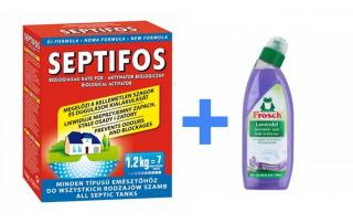 Septifos 1,2 kg + WC gel Frosch Levanduľa 750 ml