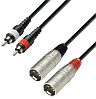AHALL K3TMC-0100 Kábel 2xRCA/2xXLR samec 1m