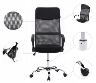 Ergonomická kancelárska stolička BLACK