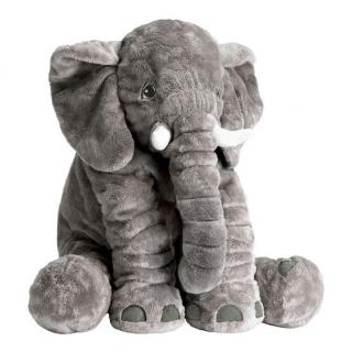 Plyšový mäkký slon 45 cm, sivý