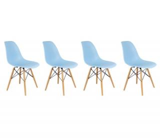 Sada modrých stoličiek škandinávsky štýl CLASSIC 3+1 ZADARMO!