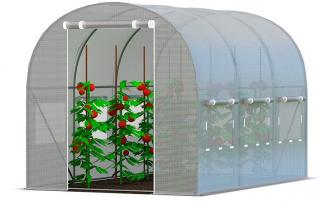 Záhradný fóliovník BIELY 2x3m s UV filtrom PREMIUM - 2x dvere
