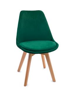 Zamatová stolička škandinávsky štýl GREEN GLAMOR