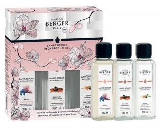 MAISON BERGER PARIS Náplně do katalytické lampy Bolero triopack Magnólie/Lesní víla/Zlatavá pšenice 3x0,25l
