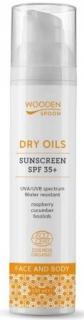 Opaľovacie mlieko na tvár a telo so suchými olejmi SPF 35+ Wooden Spoon 100ml