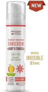 Opaľovacie telové mlieko Mango Baby & Family SPF50 Wooden Spoon 100ml