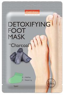 Purederm Detoxikačná maska na nohy Charcoal (uhlie) 1 pár