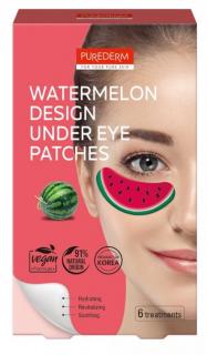 Purederm Watermelon Vegan Hydratačné gélové náplasti pod oči 6 párov 12 ks